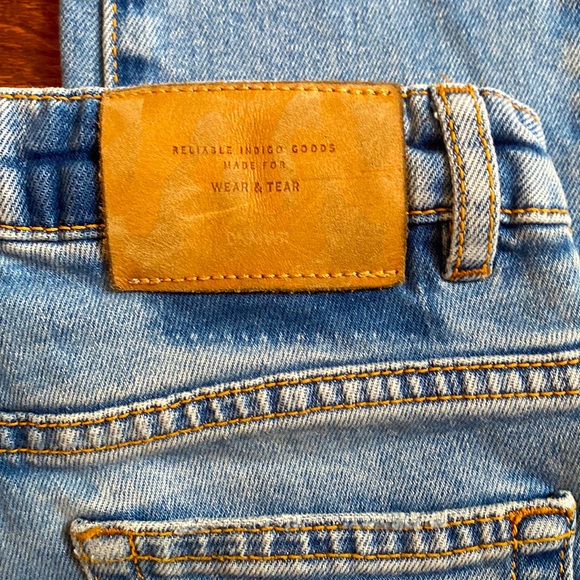 Zara Kids Distressed Blue Denim Jean Pants Size 9 - Picture 6 of 9